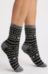 Ugg(r) Cressida Jacquard Quarter Socks In Gray