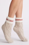 Ugg(r) Deedee Fleece Lined Quarter Crew Socks In Putty/pink Cedar