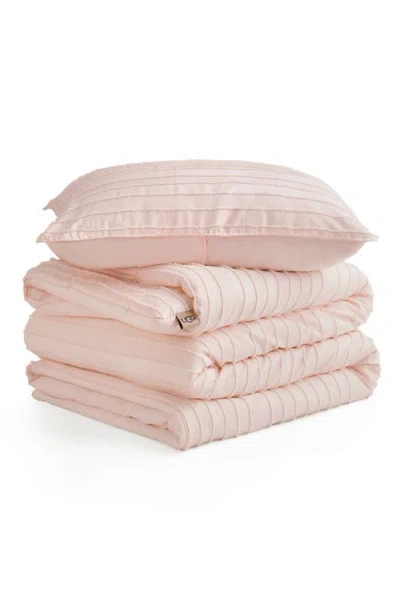 Ugg (r) Devon Textured Comforter & Shams Set In Pink