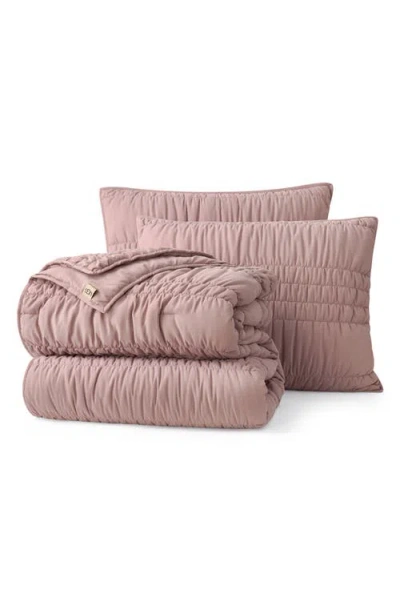 Ugg (r) Devon Tide Comforter & Shams Set In Pink
