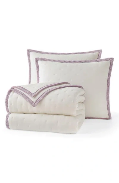 Ugg (r) Devon Braid Quilt & Shams Set In Purple