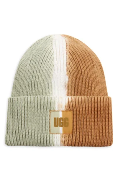 Ugg(r) Dip Dye Cotton Beanie In Chestnut Multi
