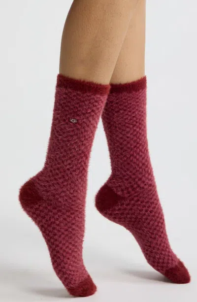Ugg (r) Enlie Crew Socks In Burgundy