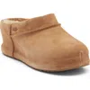 Ugg (r) Enwrap Genuine Shearling Lined Leather Clog In Brown