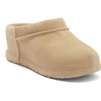 Ugg (r) Enwrap Genuine Shearling Lined Leather Clog In Neutral