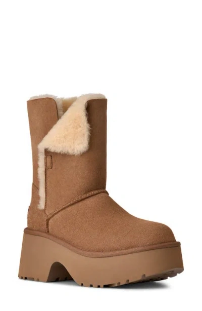 Ugg(r) Esmee Leather Cuffable Tall Boot In Brown