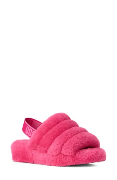 Ugg (r) Fluff Yeah Faux Fur Slingback Sandal In Pink