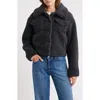 Ugg(r) Frankie Faux Shearling Trucker Jacket In Black