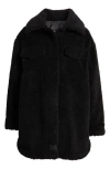Ugg(r) Frankie Recycled Polyester Fleece Shirt Jacket In Black