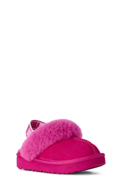 Ugg(r) Kids'  Funkette Water Resistant Genuine Shearling Trim Clog In Pink