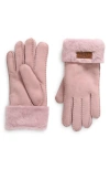 Ugg(r) Genuine Shearling Turn Cuff Gloves In Ashen Rose