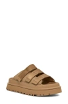Ugg(r) Goldenglow Platform Slide Sandal In Dark Sand