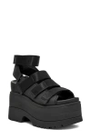 Ugg(r) Goldenrise Ankle Strap Platform Sandal In Black