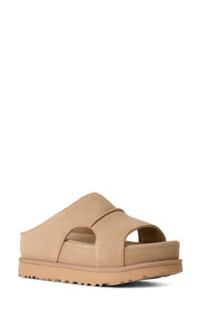 Ugg High Cutout Slip-on Wedge Sandals In Gold