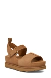 Ugg(r) Goldenstar Platform Sandal In Chestnut
