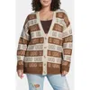 Ugg(r) Graphic Logo Cardigan In Chestnut Multi