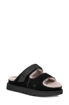Ugg(r) Greenport Genuine Shearling Slide Sandal In Black