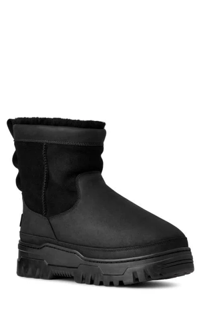 Ugg (r) Heritage Trailgazer Waterproof Genuine Shearling & Wool Boot In Black