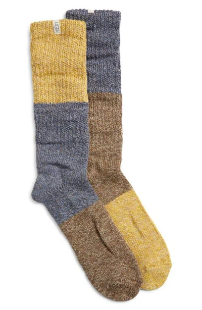 Ugg(r) Jakoby Slouchy Cotton Blend Crew Socks In Multi