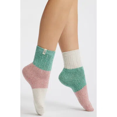 Ugg (r) Jhene Mismatched Colorblock Quarter Socks In Multi