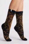 Ugg(r) Josephine Fleece Lined Socks In Chestnut Marble Jungle