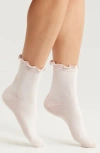Ugg(r) Karsyn Lettuce Edge Crew Socks In Bay Fog