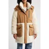 Ugg(r) Kaysin Fleece Trim Down Parka In Brown