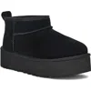 Ugg(r) Kids' Classic Ultra Mini Platform Boot In Black