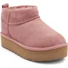 Ugg(r) Kids' Classic Ultra Mini Platform Boot In Pink