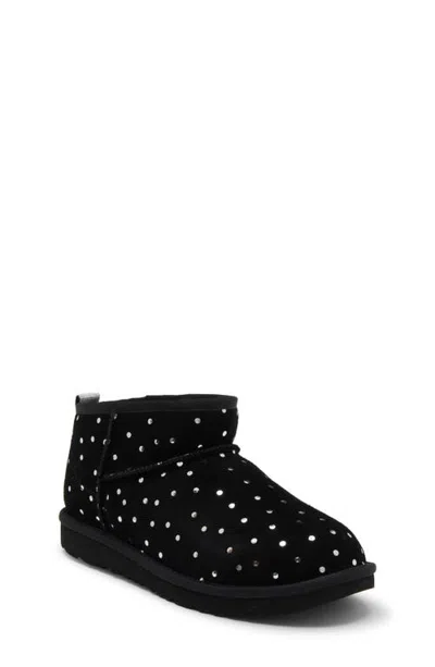 Ugg (r) Kids' Classic Ultra Mini Shiny Dot Boot In Black