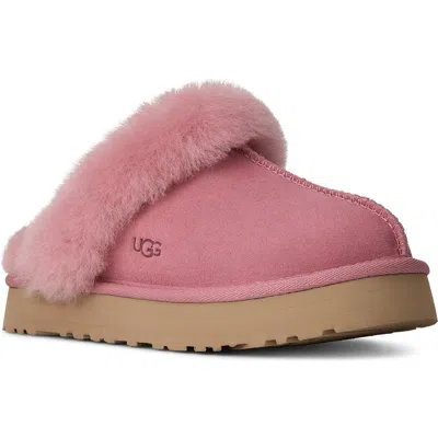 Ugg (r) Kids' Disquette Genuine Shearling Trim Slipper In Pink