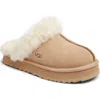 Ugg(r) Kids' Disquette Genuine Shearling Trim Slipper In Sand