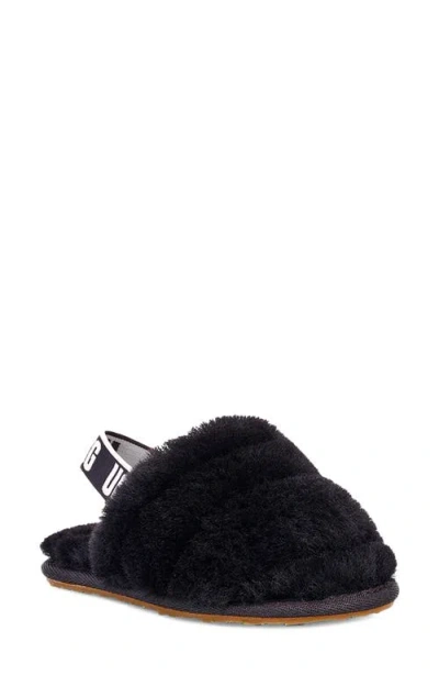Ugg (r) Kids' Fluff Yeah Slingback Sandal In Black