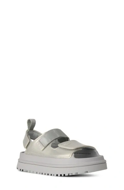 Ugg (r) Kids' Goldenglow Glossy Sparkles Water Friendly Sandal In Gray