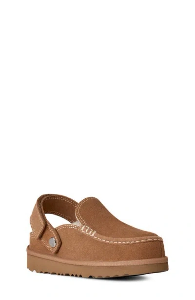 Ugg (r) Kids' Goldenstar Evelina Genuine Sheepskin Lined Clog In Brown