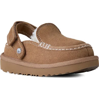 Ugg (r) Kids' Goldenstar Evelina Genuine Sheepskin Lined Clog In Brown