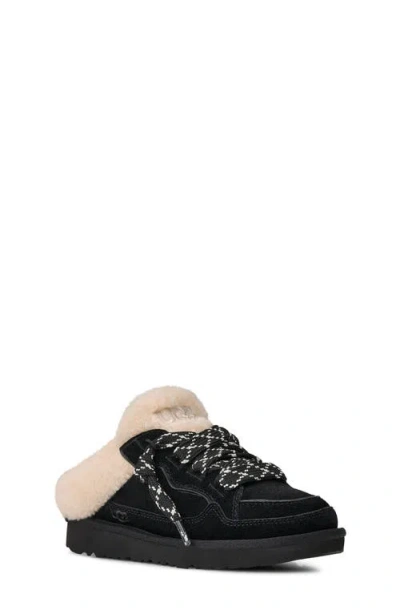 Ugg (r) Kids' Lowmel Pure™ Lined Lace-up Mule In Black