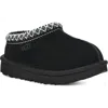 Ugg Black Tasman Ii Contrast-stitch Suede Slippers 2-7 Years Eur 26 / 8.5 Uk In Black