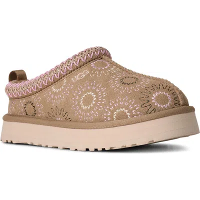 Ugg (r) Kids' Tazz Sun Stitch Slipper In Gold