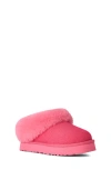 Ugg(r) Kids' Tazzelle Genuine Shearling Collar Slipper In Pink