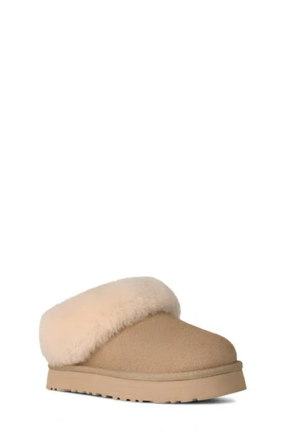 Ugg(r) Kids' Tazzelle Genuine Shearling Collar Slipper In Yellow