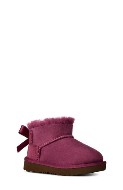 Ugg Babies' (r) Kids' Ultra Mini Bailey Bow Genuine Shearling Boot In Pink