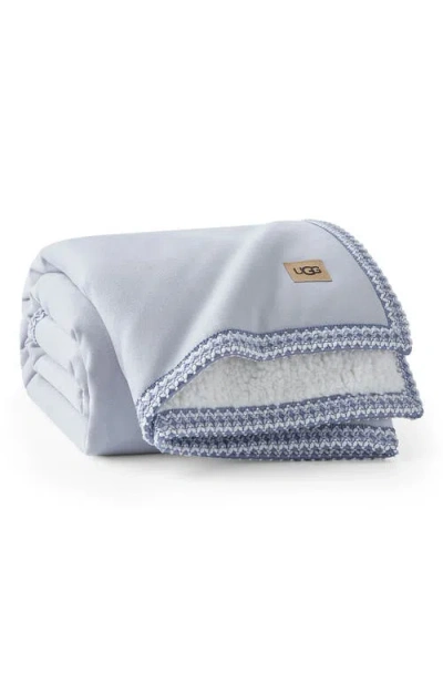 Ugg (r) Kirkwood Braid Trim Throw Blanket In Blue