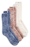 Ugg(r) Leda Assorted 3-pack Sparkle Crew Socks In Blue