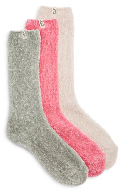 Ugg (r) Leda Assorted 3-pack Sparkle Crew Socks In Multi