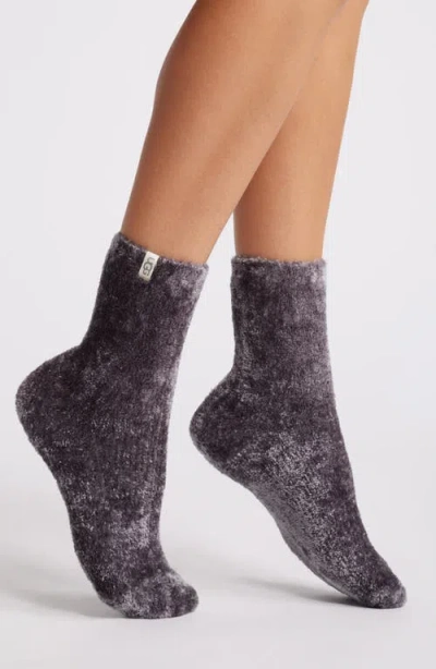 Ugg(r) Leda Chenille Crew Socks In Charcoal