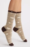 Ugg(r) Leslie Crew Socks In Brown