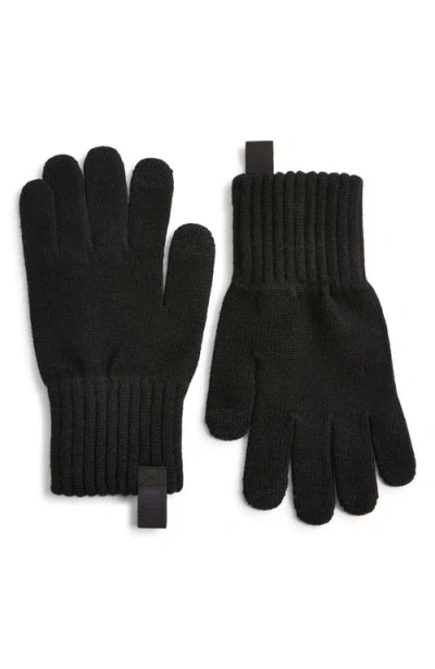 Ugg (r) Lightweight Rib Gloves In Black