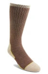 Ugg(r) Lockhart Wool Blend Boot Socks In Burnt Cedar/white Pepper