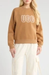 Ugg(r) Logo Crewneck Sweatshirt In Brown